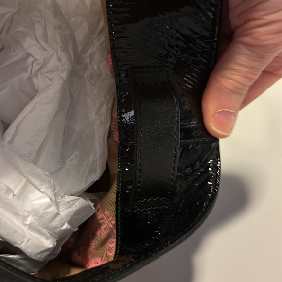 JUICY COUTURE CARRY ALL TOTE SHOPPER HANDBAG BLACK LEATHER - Picture 9 of 9